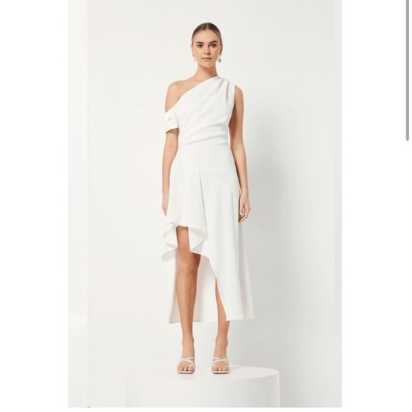 ELLIATT Pallas One-Shoulder Cocktail Dress in Ivory Size Small - Picture 10 of 10